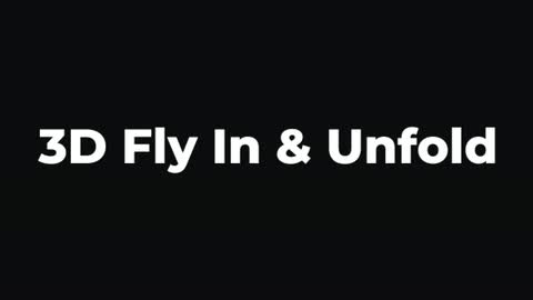 3D Fly In & Unfold — After Effects 3d text preset preview