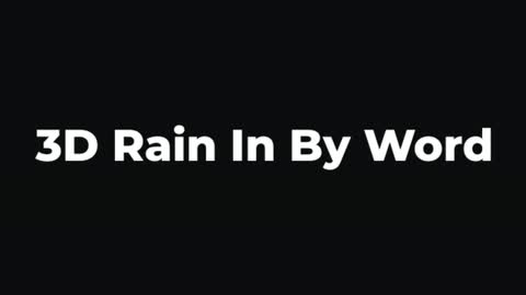 3D Rain In By Word — After Effects 3d text preset preview
