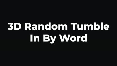 3D Random Tumble In By Word — After Effects 3d text preset preview