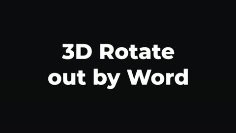 3D Rotate out by Word — After Effects 3d text preset preview