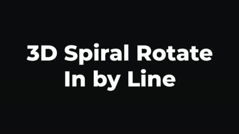 3D Spiral Rotate In by Line — After Effects 3d text preset preview