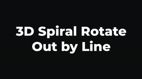3D Spiral Rotate Out by Line — After Effects 3d text preset preview
