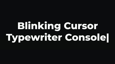 Blinking Cursor Typewriter Console — After Effects animate in preset preview