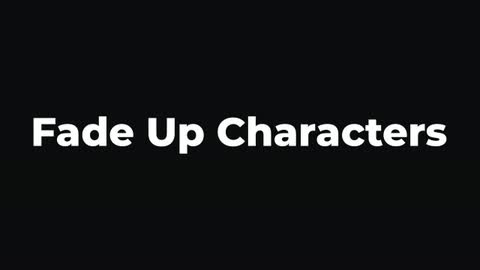 Fade Up Characters — After Effects animate in preset preview