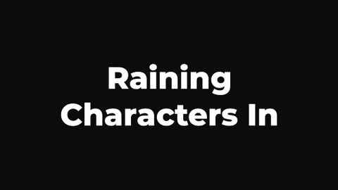 Raining Characters In — After Effects animate in preset preview