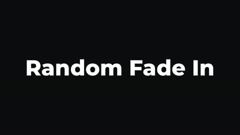 Random Fade In — After Effects animate in preset preview