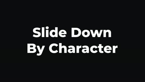 Slide Down By Character — After Effects animate in preset preview