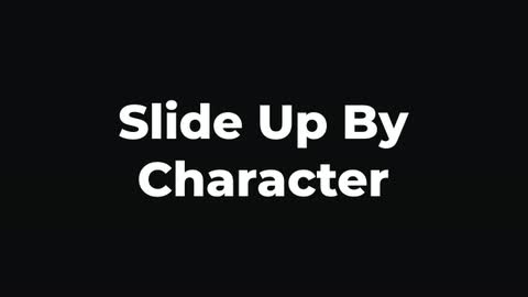 Slide Up By Character — After Effects animate in preset preview