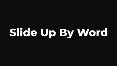 Slide Up By Word — After Effects animate in preset preview