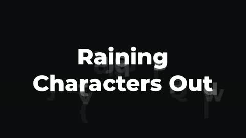 Raining Characters Out — After Effects animate out preset preview