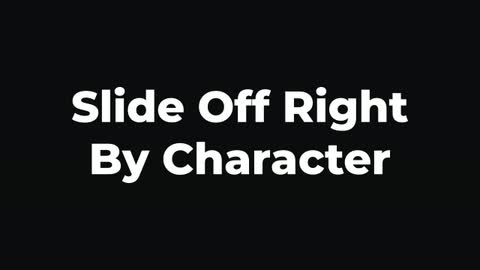 Slide Off Right By Character — After Effects animate out preset preview