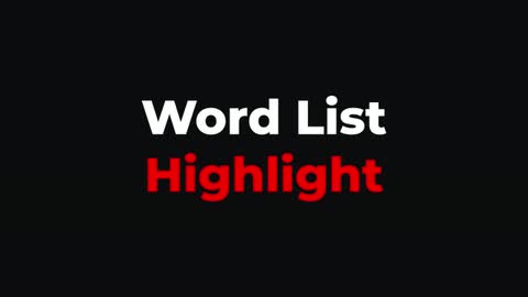 Word List Highlight — After Effects expressions preset preview
