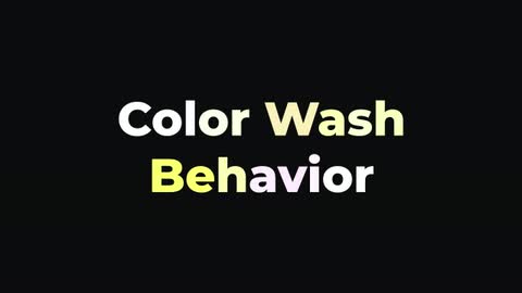 Color Wash Behavior — After Effects fill and stroke preset preview