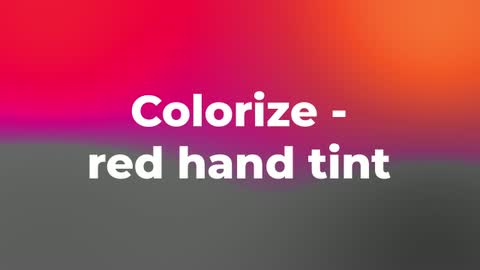 Colorize - red hand tint — After Effects creative preset preview
