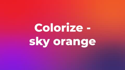 Colorize - sky orange — After Effects creative preset preview