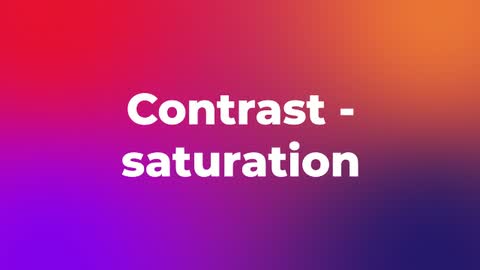 Contrast - saturation — After Effects creative preset preview