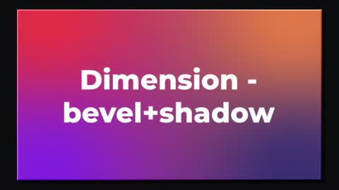 Dimension - bevel+shadow — After Effects creative preset preview