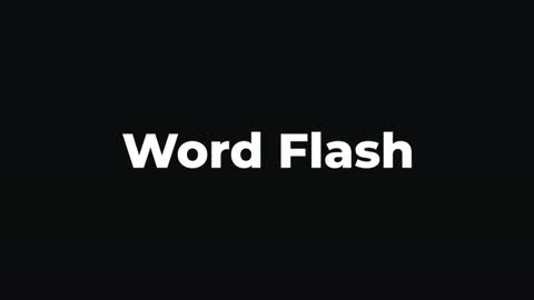 Word Flash — After Effects legacy preset preview