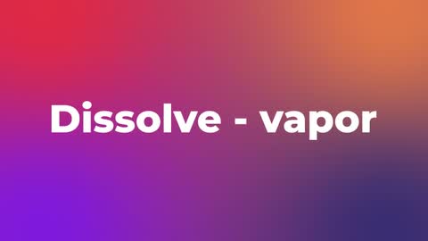 Dissolve - vapor — After Effects dissolves preset preview