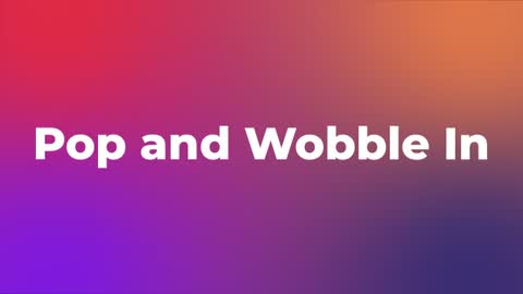 Pop and Wobble In — After Effects movement preset preview