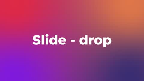 Slide - drop — After Effects movement preset preview